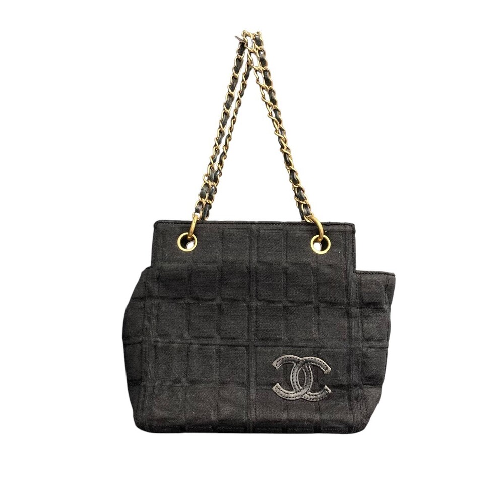Chanel Chocolate Chain Strap Handbag Black